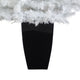 50" White Faux Christmas Tree With 100 Clear LED Lights, Black Metal Planter