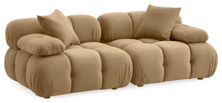 Calliope Cafe Au Lait Performance Velvet Modular Loveseat