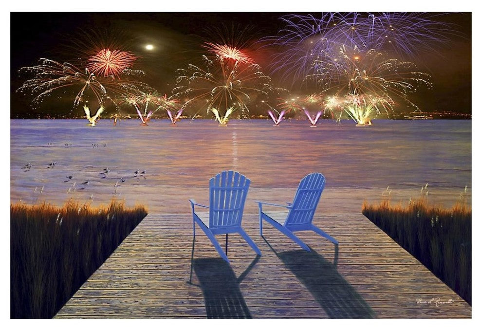 "Fireworks Over Idle Hour" Digital Paper Print by Diane Romanello, 20"x14"
