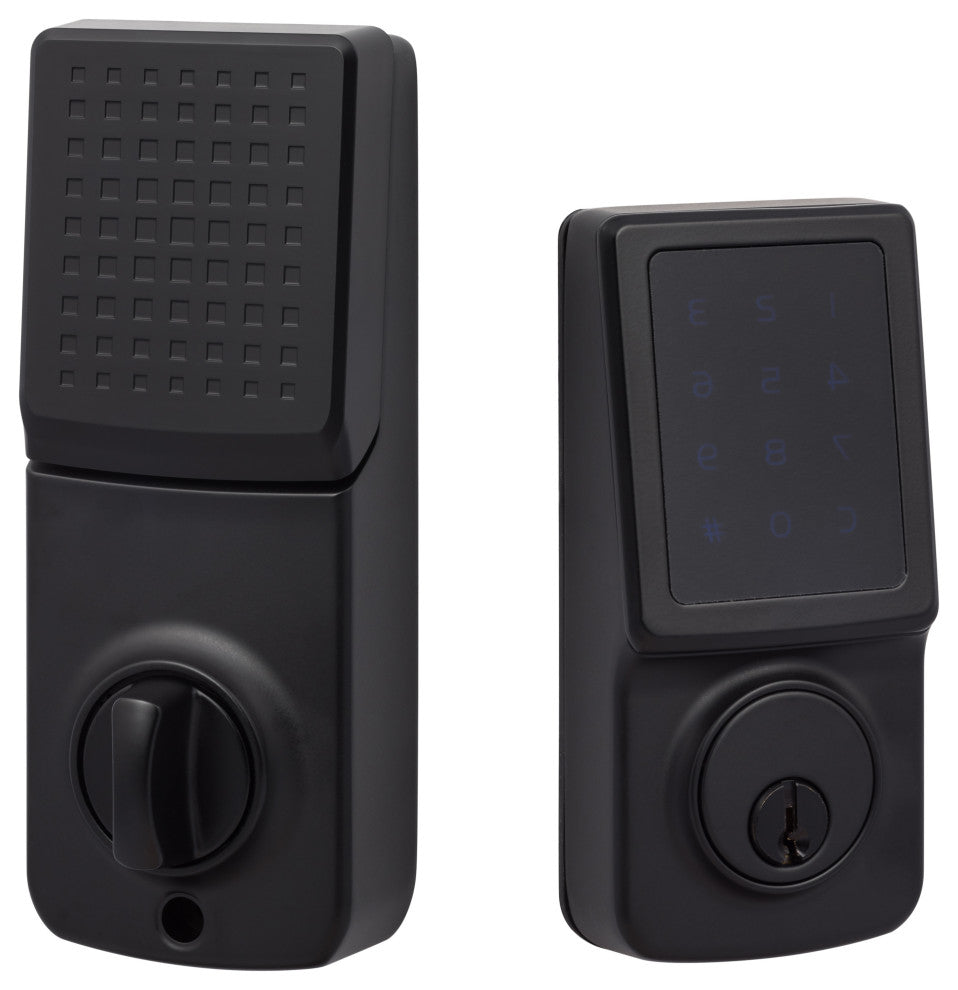 Touch Screen Deadbolt With Z Wave Function, Flat Black