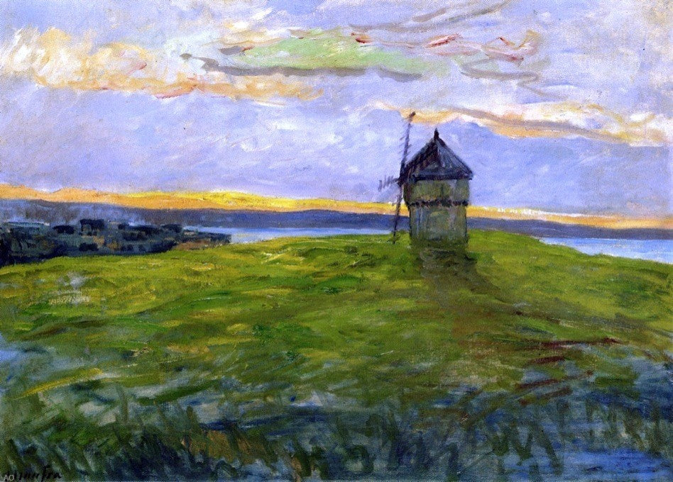 Maxime Maufra Landscape with Mill, 18"x27" Gallery Wrapped Canvas Print