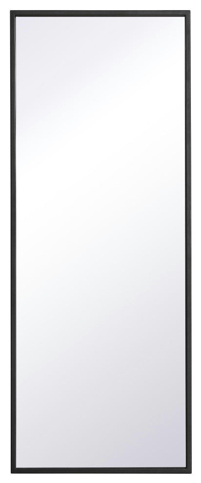 Home Living Metal Frame Rectangle Mirror 14", Black