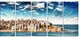 "Sydney Bondi Beach Panorama" Canvas Print, 5 Panels