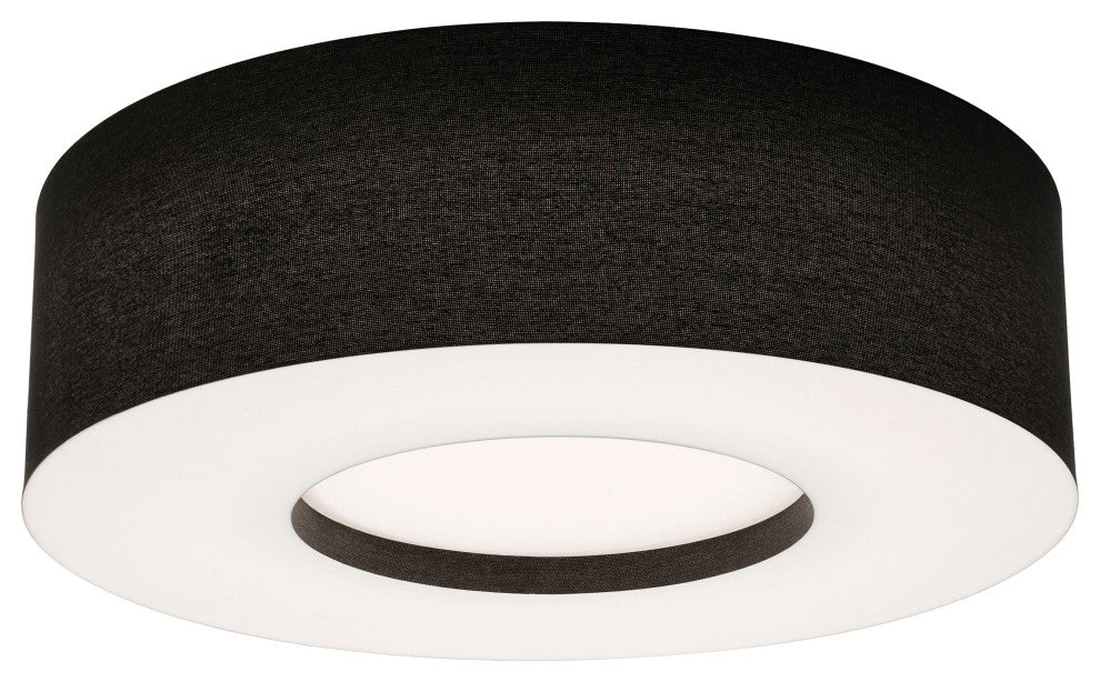 Montclair 24" LED Flush Mount, Black Finish