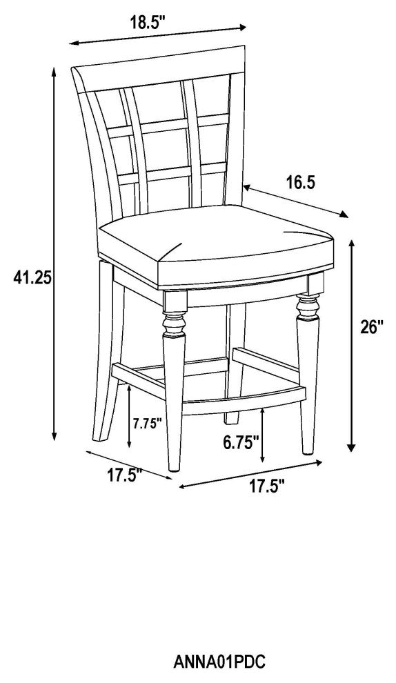 Napa Bar Stool With Back, Mahogany, 1, Counter Height
