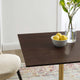 Dining Table, Square, Wood, Gold Dark Brown Brown Walnut, Cafe Bistro Restaurant