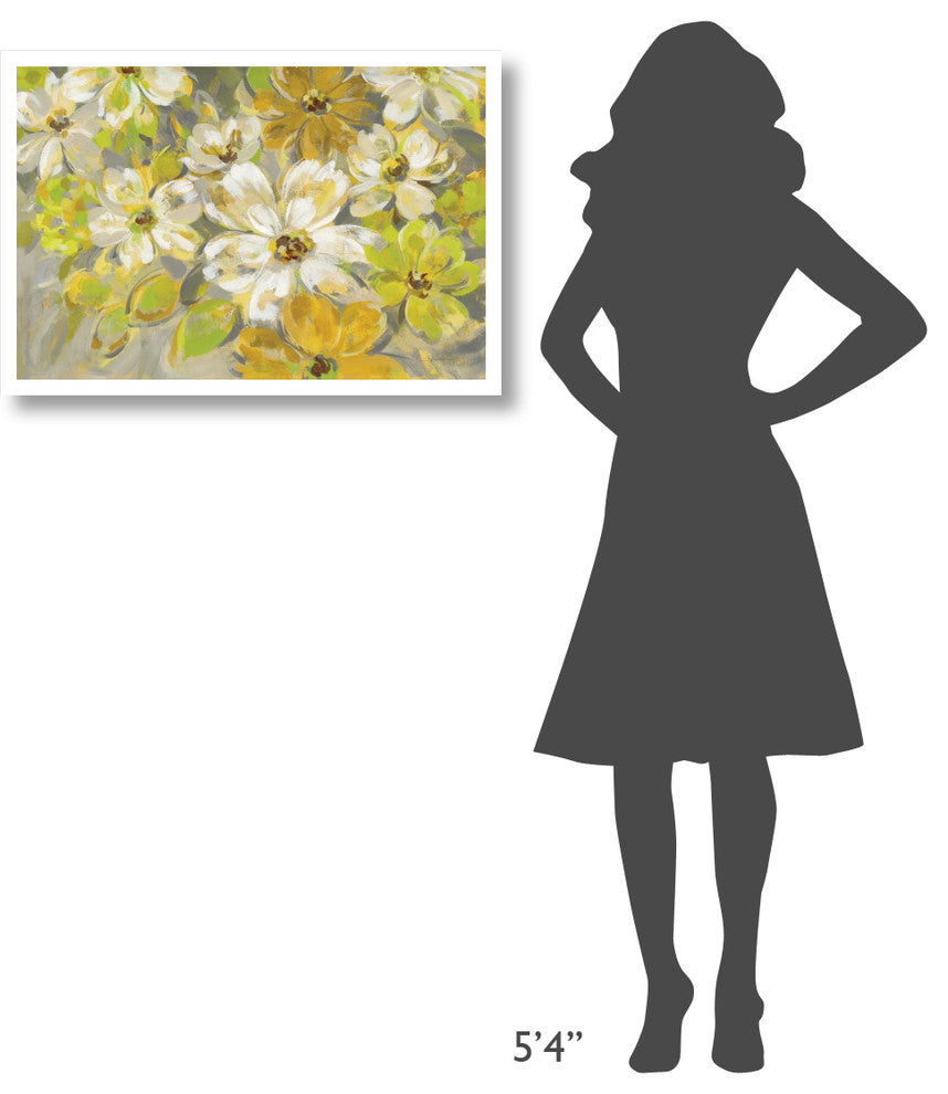"Scattered Spring Petals" Digital Paper Print by Silvia Vassileva, 32"x22"
