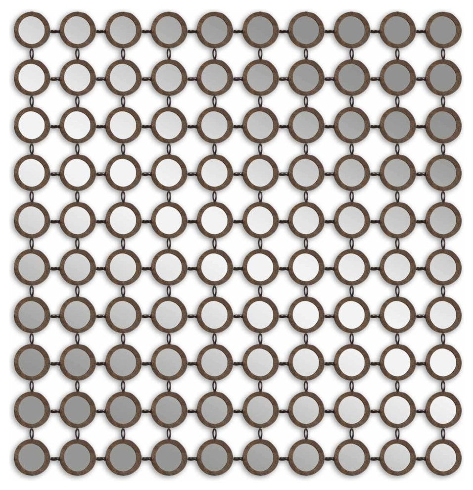 Spectacular XL Mirrored Wall Art Contemporary Square, 40" Mosaic Mid Century