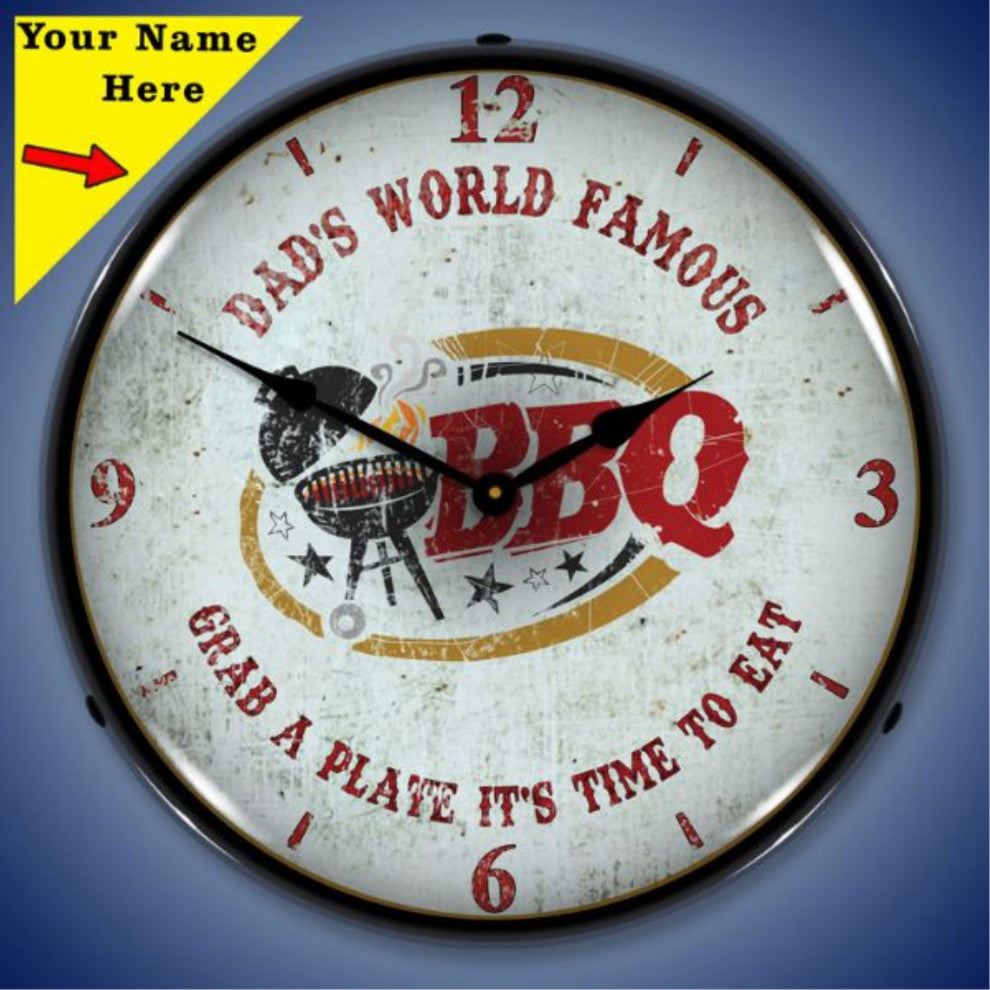 AG20111162 Add Your Name Dads BBQ Clock