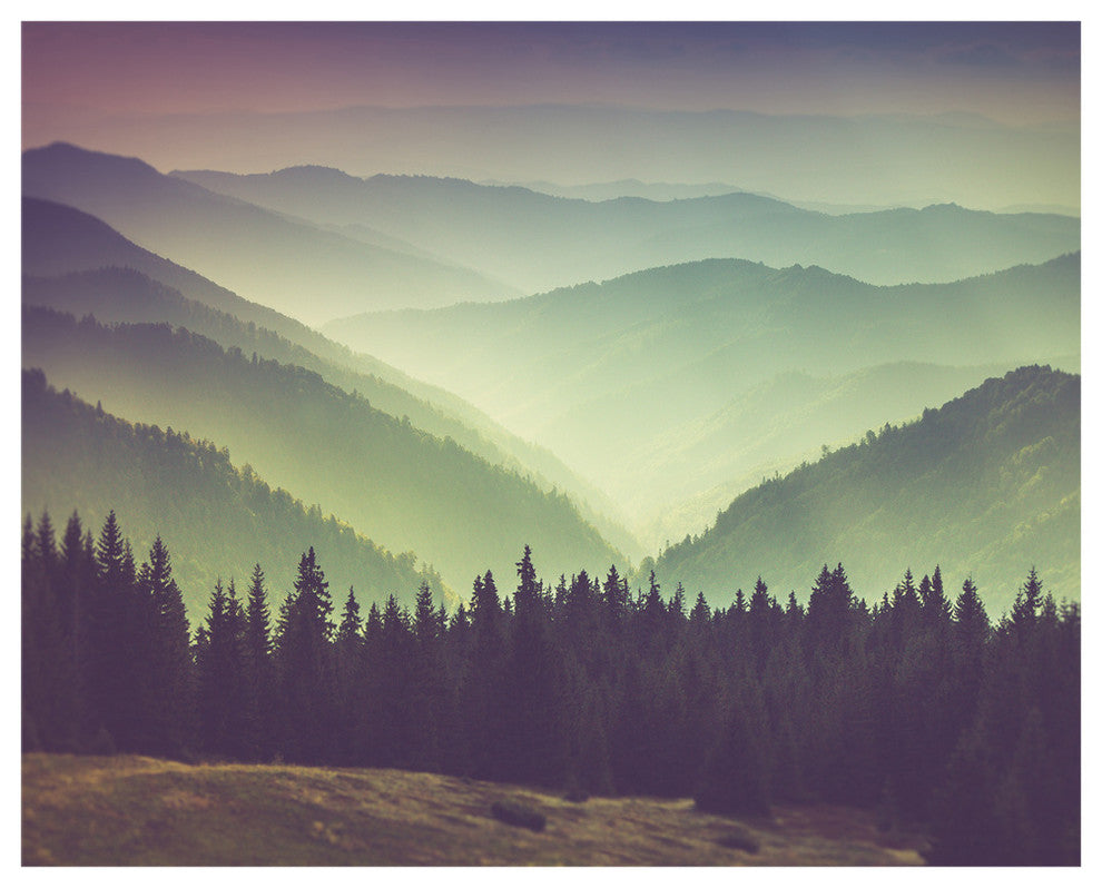 Mountain View Photograph Wall Art, Peel and Stick Vinyl
