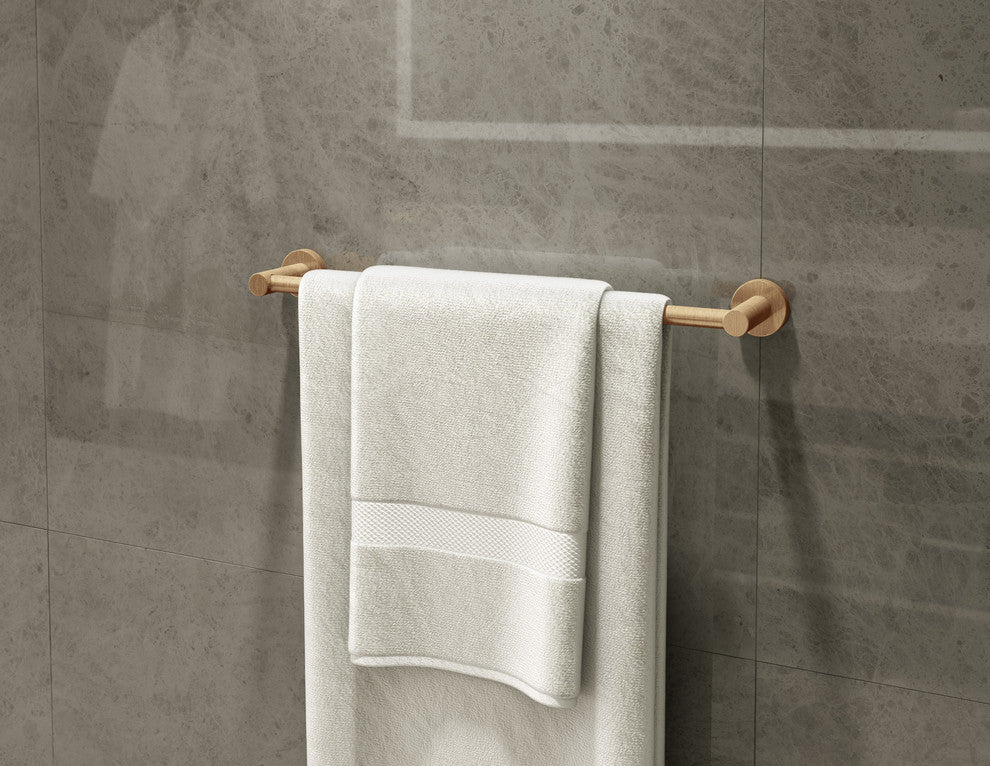 Dia 18 Inch Towel Bar with Mounting Hardware, Brushed Bronze