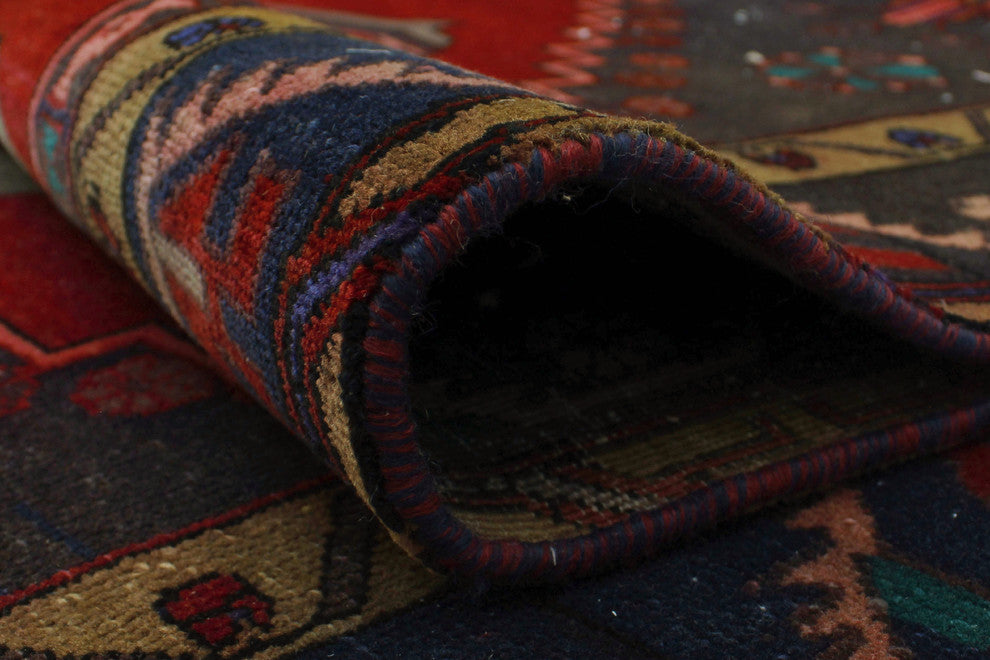 Vintage Distressed Darell Red Runner, 4'7x10'11