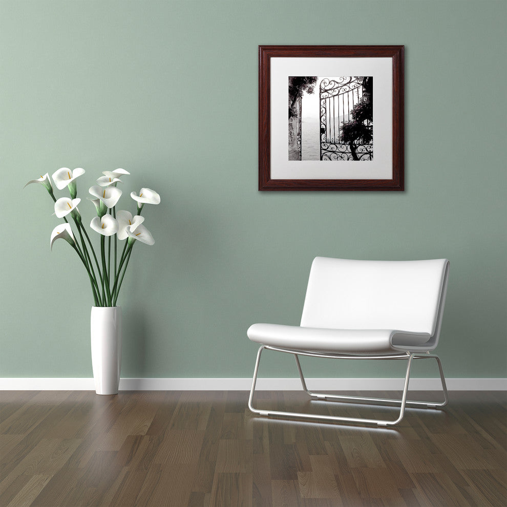 Alan Blaustein 'Lake Vista III' Art, Wood Frame, White Mat, 11x11