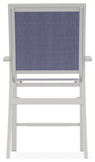 Kendall Sling Balcony Height Stackable Outdoor Stool, Breeze/Snow