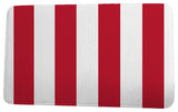 Nantucket Rugby Stripe Stripe Print Bath Mat, Red, 21"x34"