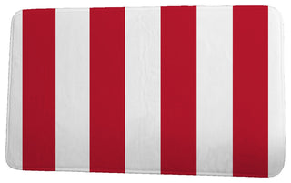 Nantucket Rugby Stripe Stripe Print Bath Mat, Red, 21"x34"