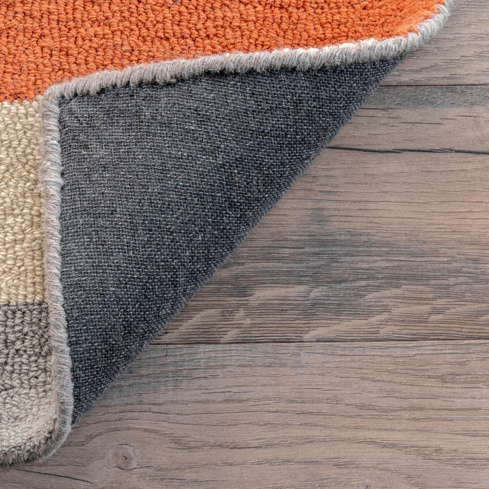 Nuloom Cori Wool Abstract Contemporary Area Rug, Peach 8'x10'