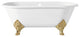 Cheviot Products Carlton Cast Iron Bathtub With Rolled Rim, Polished Brass