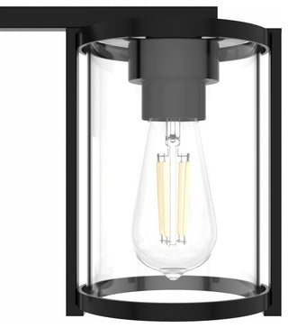 Astwood Matte Black With Clear Glass 4 Light Vanity Wall