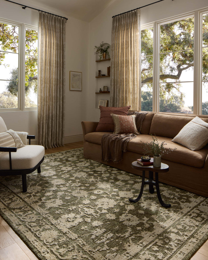 Loloi Percival Moss / Natural 3'-6" x 5'-6" Accent Rug