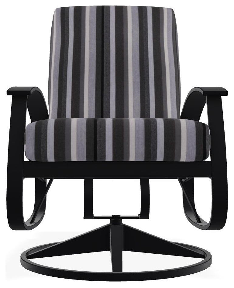 Belle Isle Cushion Outdoor Swivel Rocker, Sensory Granite/Black