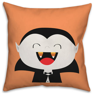 Vampire Candy Corn Fangs 18x18 Throw Pillow