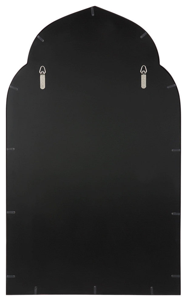 Uttermost 09746 Kenitra 24" W x 40" H Arched Framed Bathroom - Matte Black