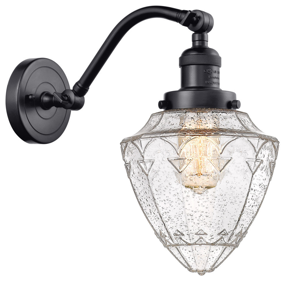 Innovations 515-1W-BK-G664-7-LED 1-Light Sconce, Matte Black