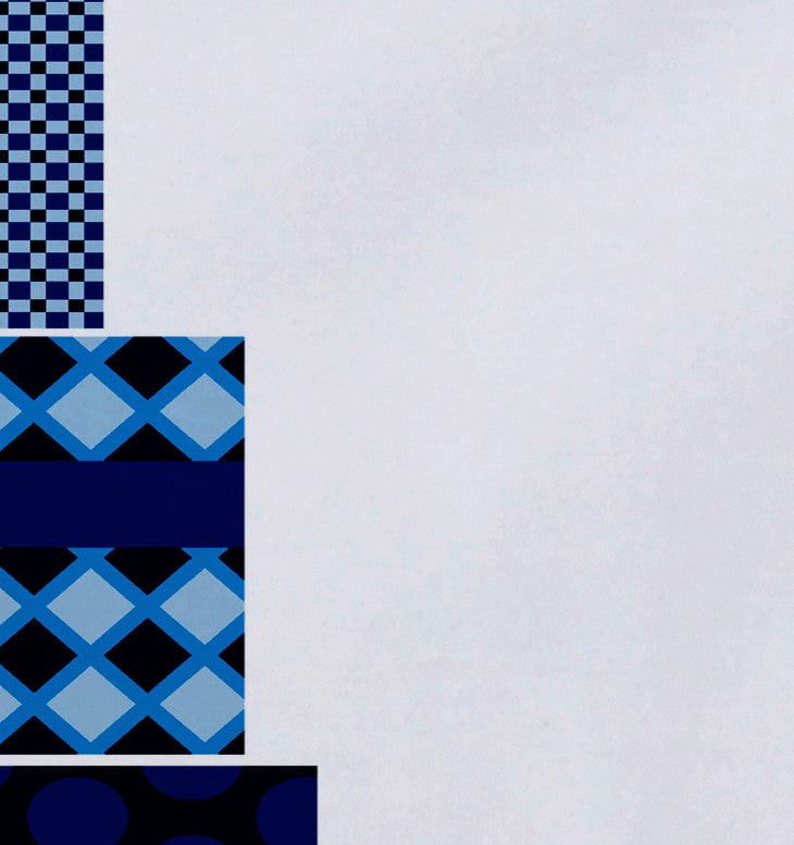 Decorative Holiday Placemat, Set of 4 Geometric, Navy Blue