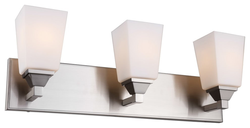 Woodbridge Lighting Berkley 3-Light Bath, Satin Nickel