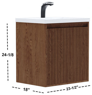 Flutie 24" Bathroom Vanity Set, Walnut