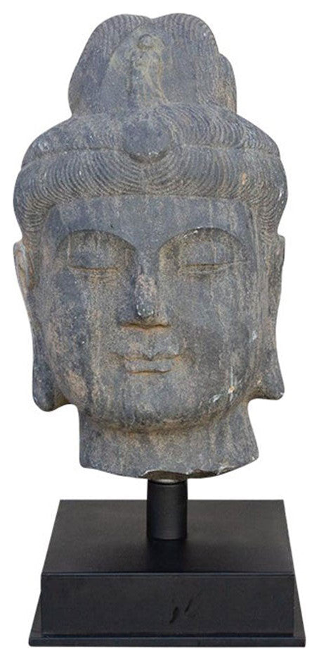 Original Carved Stone Buddha Head