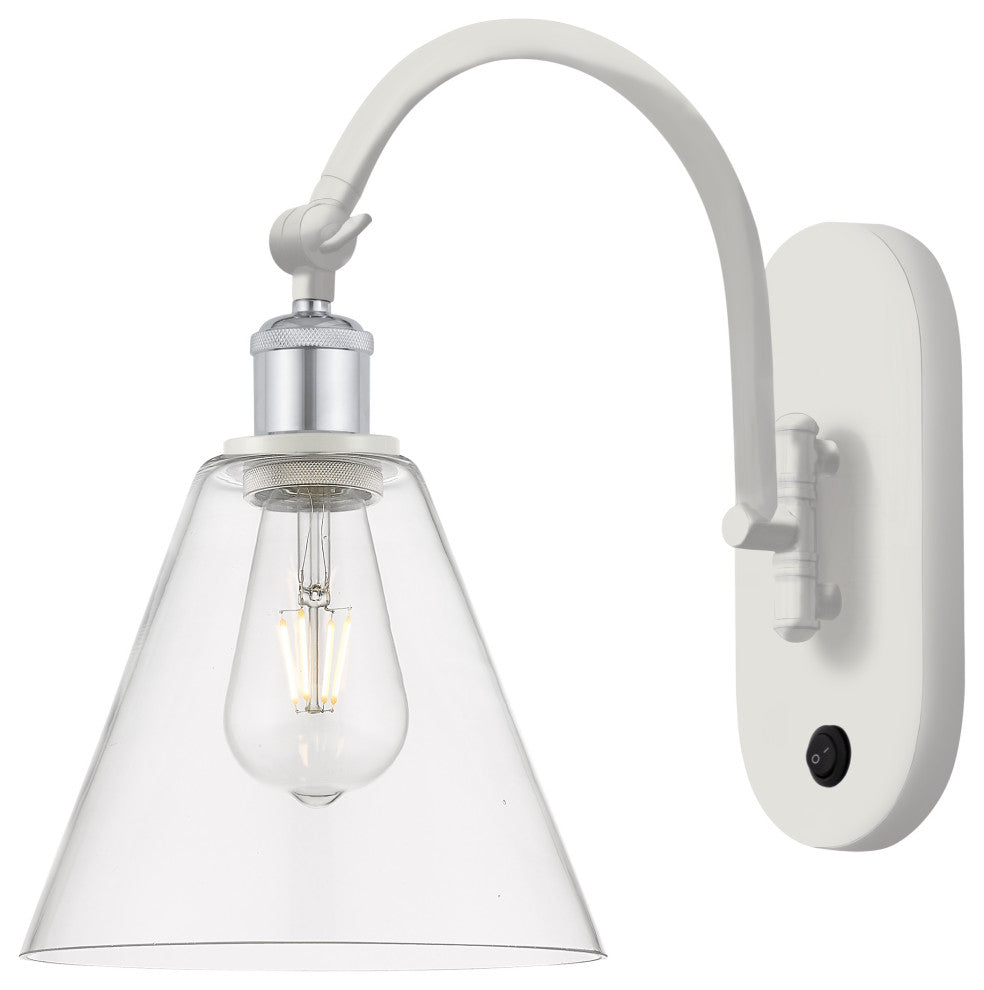 Innovations 518-1W-WPC-GBC-82-LED 1-Light Sconce, White and Polished Chrome