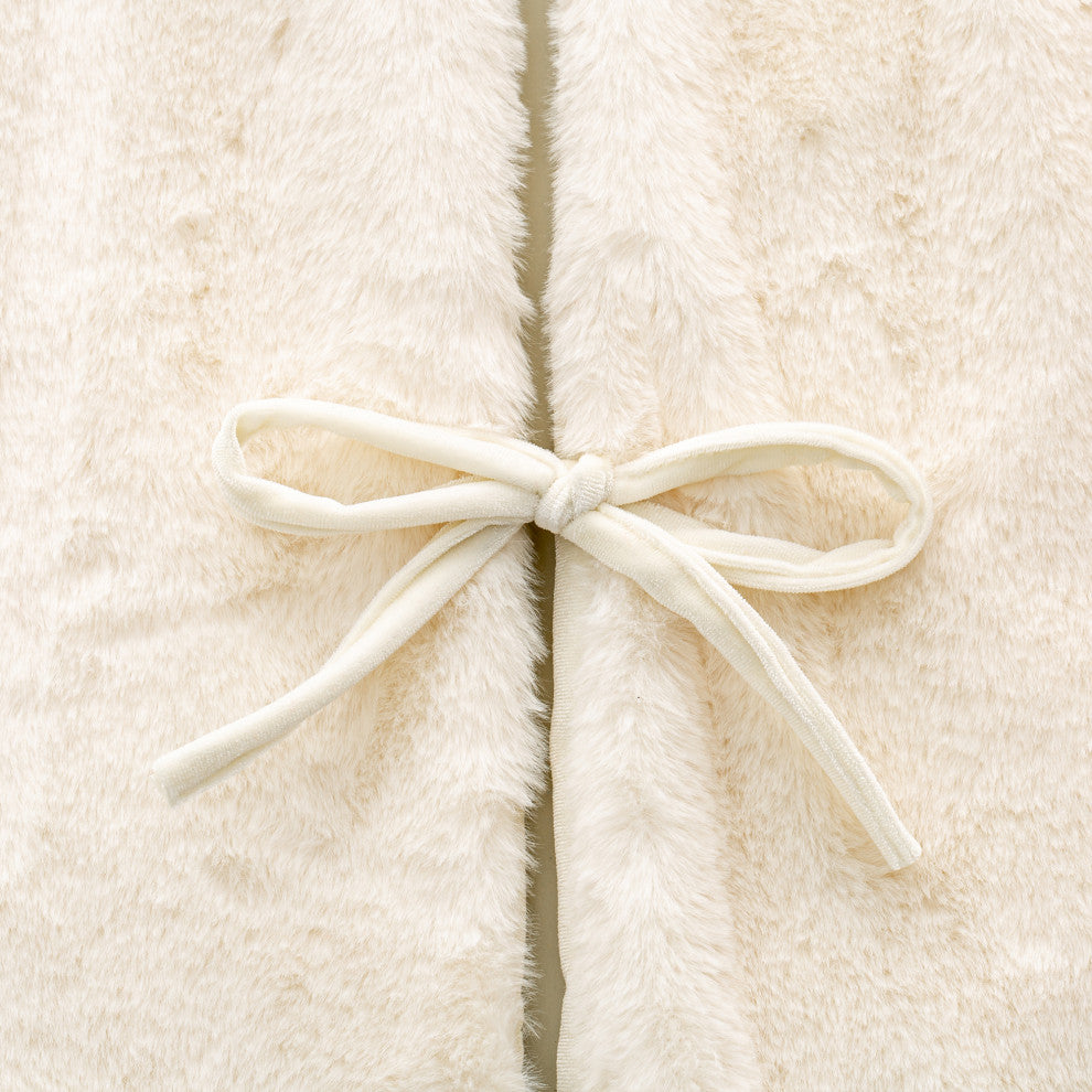 60"D Faux Rabbit Fur Christmas Tree Skirt