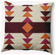 18" x 18" Sagebrush Indoor/Outdoor Polyester Throw Pillow, Pomegranate