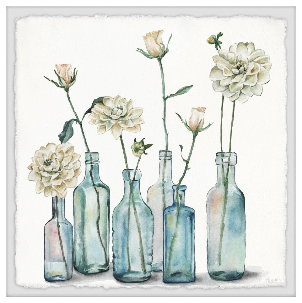 "Clearly White" Framed Painting Print, 32"x32"