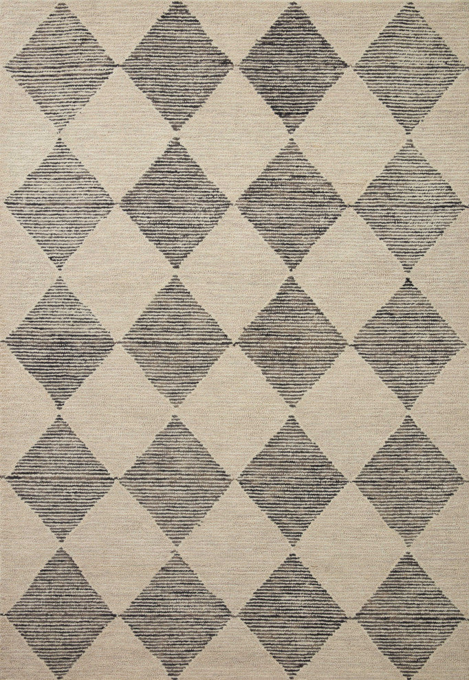 Chris Loves Julia x Loloi Francis Area Rug, Beige / Charcoal, 11'-6" X 15'