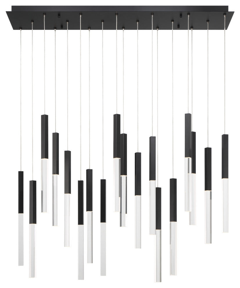 Benicio 18 Light Chandelier, Black