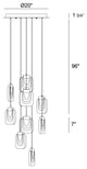 Contemporary Chandelier, Gold
