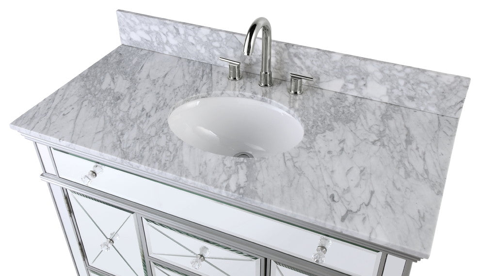 44" Austin Modern Mirrored Bathroom Vanity