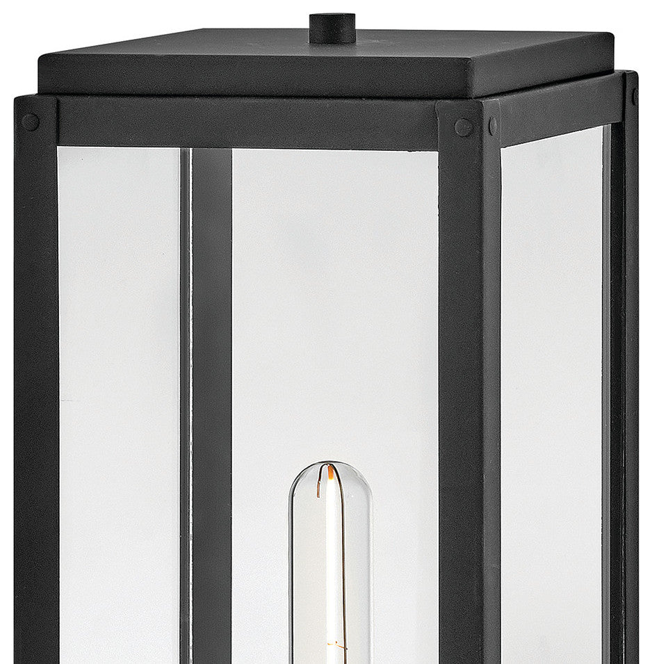 Hinkley Max Medium Pier Mount Lantern, Black