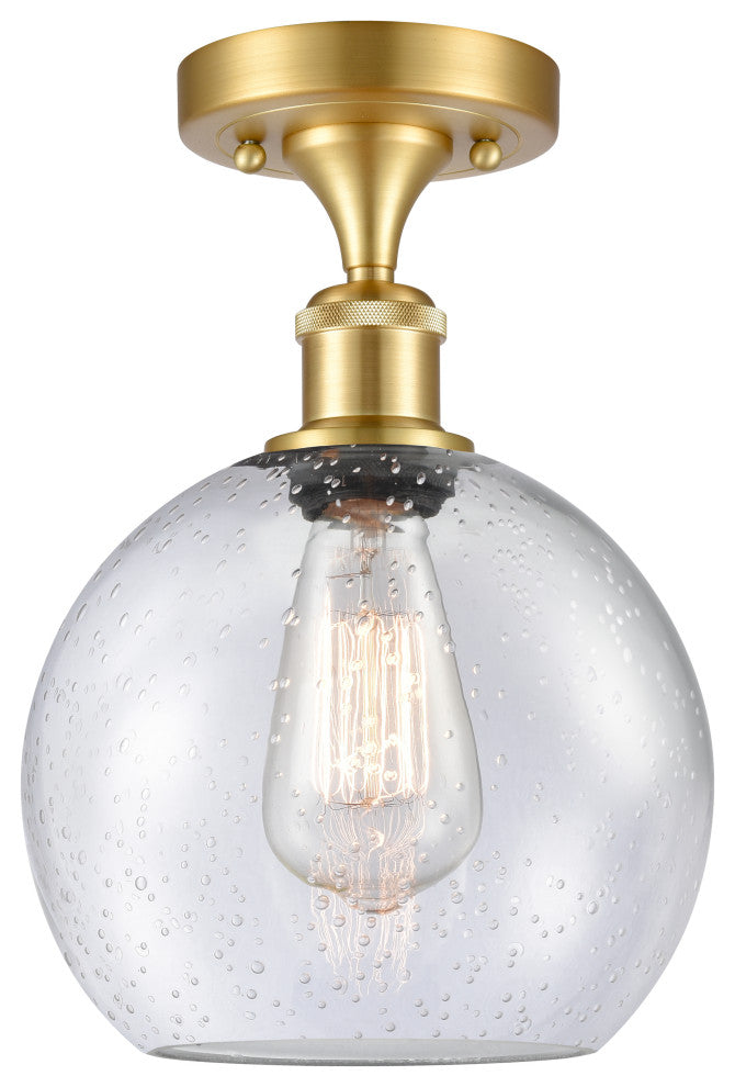 Innovations Lighting 516-1C-SG-G124-8-LED Athens 1 Light 8" Semi-Flush Mount