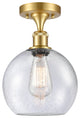 Innovations Lighting 516-1C-SG-G124-8-LED Athens 1 Light 8" Semi-Flush Mount