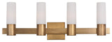 Maxim 22414 Contessa 28"W Bath Light - Natural Aged Brass / Satin White Glass