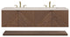 Marcello 72" Double Vanity, Chestnut, Eternal Marfil