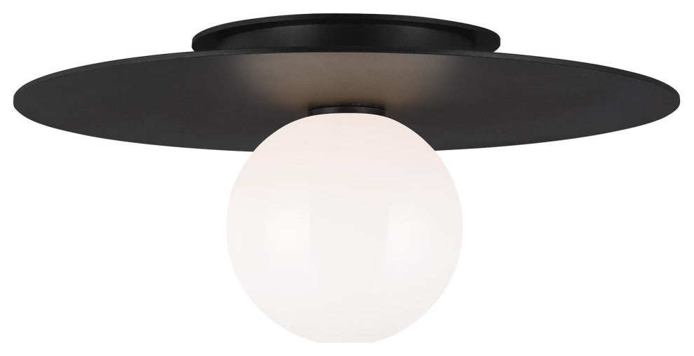 Nodes Medium Flush Mount, Midnight Black
