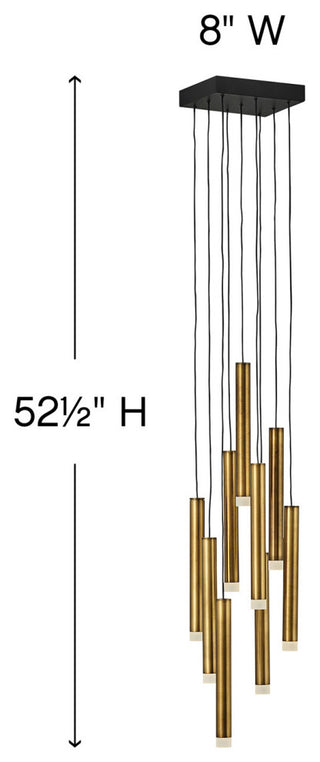 Fredrick Ramond Harmony Small Adjustable Pendant, Heritage Brass