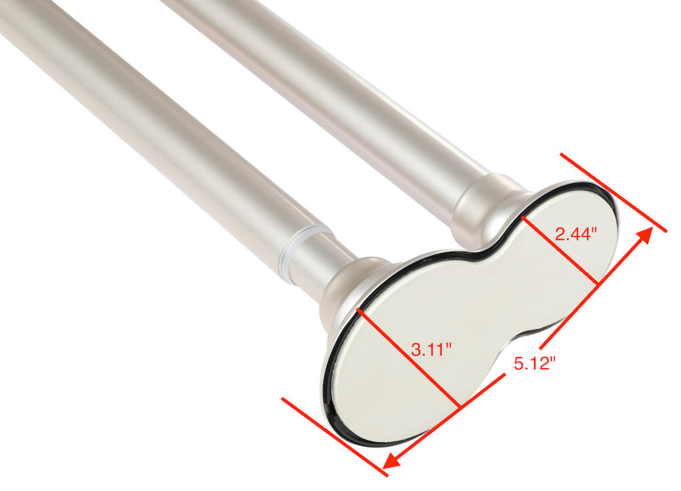 Utopia Alley Rustproof Aluminum Double Tension Straight Shower Curtain Rod 42-72, Brushed Nickel