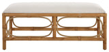 Uttermost 23755 Laguna 48"W Wood Framed Fabric Bench - White