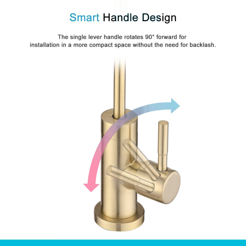 Drinking Filter Water Faucet for Reverse Osmosis Systems,Brushed Gold